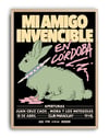 Mi Amigo Invencible Retro Duvar Tablosu - Yeşil Tavşan Figüratif Poster