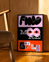 Mind More Modern Duvar Tablosu – Pembe Turuncu Tipografik Poster