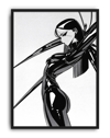 Mono Blade Modern Duvar Tablosu – Siyah Beyaz Futuristik Figür Poster