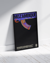 Mozambique Solidarity Modern Duvar Tablosu – Siyah Mor Retro Politik Poster