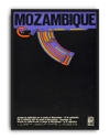 Mozambique Solidarity Modern Duvar Tablosu – Siyah Mor Retro Politik Poster
