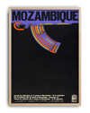 Mozambique Solidarity Modern Duvar Tablosu – Siyah Mor Retro Politik Poster