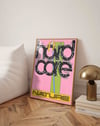 Nature Moddern Grafik Duvar Tablosu - Pembe Siyah Abstract Poster