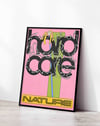 Nature Moddern Grafik Duvar Tablosu - Pembe Siyah Abstract Poster
