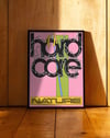 Nature Moddern Grafik Duvar Tablosu - Pembe Siyah Abstract Poster