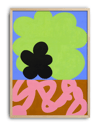Neon Bloom Modern Duvar Tablosu – Mavi Yeşil Abstract Çiçek Poster