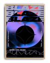 Neon Eclipse Modern Duvar Tablosu – Mor Mavi Futuristik Tipografik Poster
