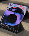 Neon Eclipse Modern Duvar Tablosu – Mor Mavi Futuristik Tipografik Poster