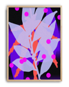 Neon Flora Modern Duvar Tablosu – Mor Pembe Botanik Abstract Poster