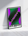 Neon Groove Modern Duvar Tablosu – Mor Yeşil Retro Konser Poster