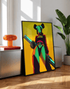 Neon Hunter Modern Duvar Tablosu – Sarı Yeşil Cyberpunk Anime Poster