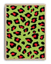 Neon Leopard Yeşil Kırmızı Leopar Desen Duvar Tablosu
