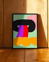 Neon Passage Renkli Soyut Geometrik Duvar Tablosu