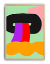 Neon Passage Renkli Soyut Geometrik Duvar Tablosu