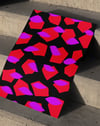 Neon Petals Modern Duvar Tablosu – Kırmızı Mor Abstract Poster