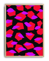 Neon Petals Modern Duvar Tablosu – Kırmızı Mor Abstract Poster