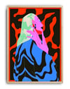 Neon Veil Modern Duvar Tablosu – Kırmızı Siyah Anime Poster