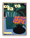 Night Garden Modern Duvar Tablosu – Renkli Botanik Vazo Poster