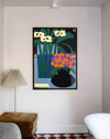 Night Garden Modern Duvar Tablosu – Renkli Botanik Vazo Poster