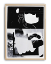Noir Bloom Modern Duvar Tablosu – Siyah Beyaz Abstract Poster