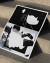 Noir Bloom Modern Duvar Tablosu – Siyah Beyaz Abstract Poster