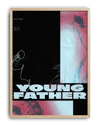 Noir Father Modern Duvar Tablosu – Siyah Pembe Tipografik Portre Poster