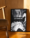 Noir Horse Modern Duvar Tablosu – Siyah Beyaz At Kolaj Poster