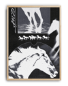 Noir Horse Modern Duvar Tablosu – Siyah Beyaz At Kolaj Poster