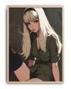 Noir Muse Modern Duvar Tablosu – Vintage Anime Kadın Poster