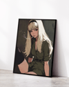 Noir Muse Modern Duvar Tablosu – Vintage Anime Kadın Poster