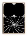 Optic Bloom Modern Duvar Tablosu – Siyah Beyaz Optik Abstract Poster
