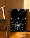 Optic Bloom Modern Duvar Tablosu – Siyah Beyaz Optik Abstract Poster