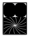 Optic Bloom Modern Duvar Tablosu – Siyah Beyaz Optik Abstract Poster