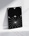 Optic Bloom Modern Duvar Tablosu – Siyah Beyaz Optik Abstract Poster