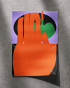 Orange Palm Modern Duvar Tablosu – Turuncu Mor Figüratif Poster