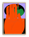 Orange Palm Modern Duvar Tablosu – Turuncu Mor Figüratif Poster