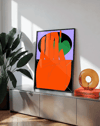 Orange Palm Modern Duvar Tablosu – Turuncu Mor Figüratif Poster