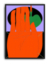 Orange Palm Modern Duvar Tablosu – Turuncu Mor Figüratif Poster