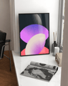 Orbital Layers Modern Duvar Tablosu – Siyah Zeminli Geometrik Abstract Poster