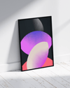 Orbital Layers Modern Duvar Tablosu – Siyah Zeminli Geometrik Abstract Poster