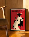 Osborne Rouge Vintage Duvar Tablosu – Kırmızı Boğa Figüratif Poster
