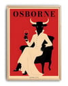 Osborne Rouge Vintage Duvar Tablosu – Kırmızı Boğa Figüratif Poster