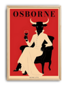 Osborne Rouge Vintage Duvar Tablosu – Kırmızı Boğa Figüratif Poster