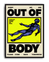 Out of Body Modern Duvar Tablosu – Sarı Siyah Tipografik Poster