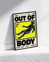 Out of Body Modern Duvar Tablosu – Sarı Siyah Tipografik Poster