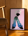Pastel Rebel Modern Duvar Tablosu – Pembe Anime Fashion Poster