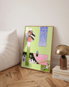 Pastel Window Modern Duvar Tablosu – Kadın Portreli Geometrik Kolaj Poster