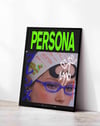Persona Renkli Retro Kolaj Tipografik Duvar Tablosu