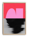 Pink Horizon Modern Duvar Tablosu – Kırmızı Pembe Minimal Abstract Poster