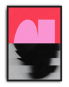 Pink Horizon Modern Duvar Tablosu – Kırmızı Pembe Minimal Abstract Poster